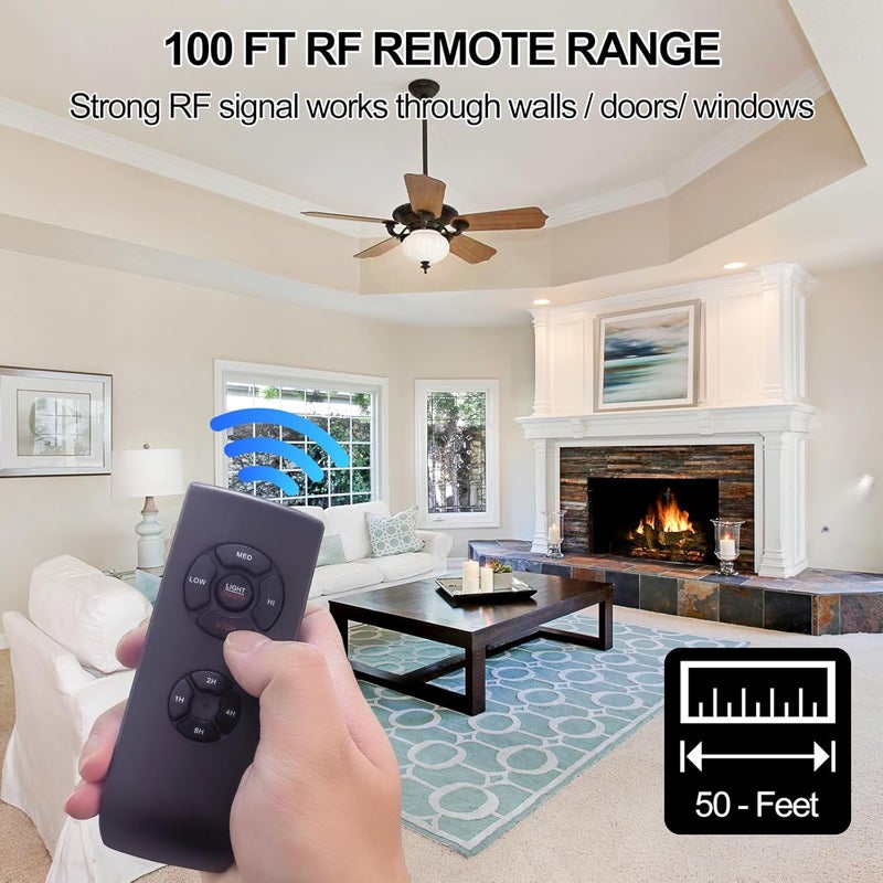Humpptom Ceiling Fan Remote Control Kit, Small Size Receiver Ceiling Fan Remote Control Control for Hunter/Harbor Breeze/Westinghouse/Honeywell Ceiling Fan Small Size - Image 4